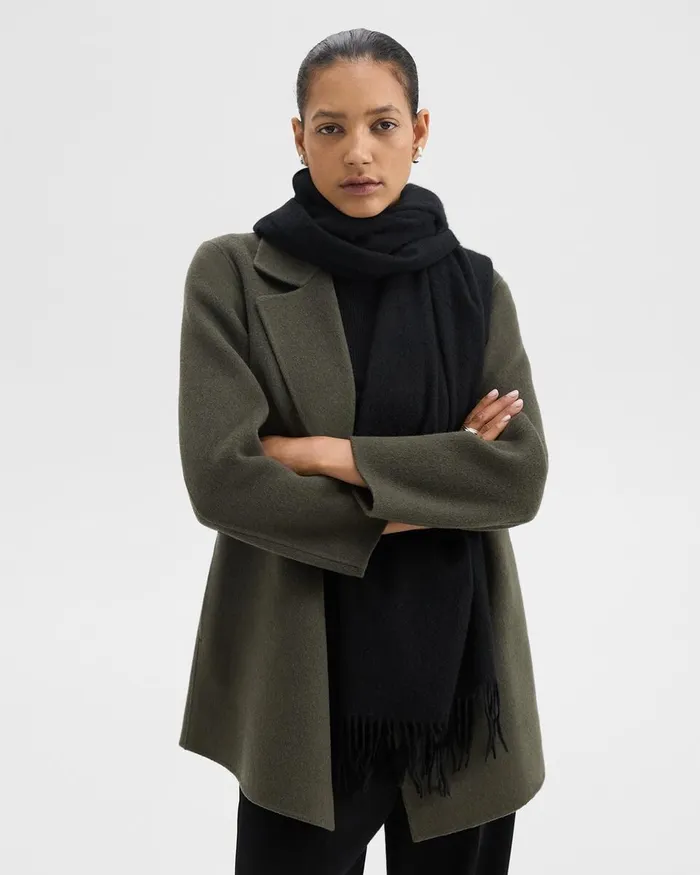 Women Theory Hats Gloves Scarves Classic Scarf In Cashmere Black
