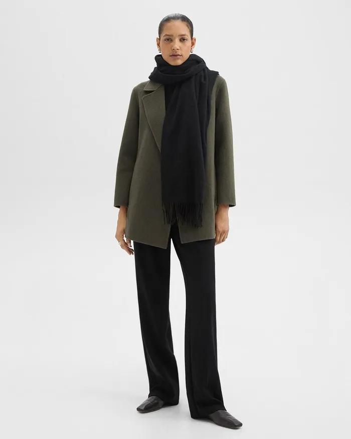 Women Theory Hats Gloves Scarves Classic Scarf In Cashmere Black
