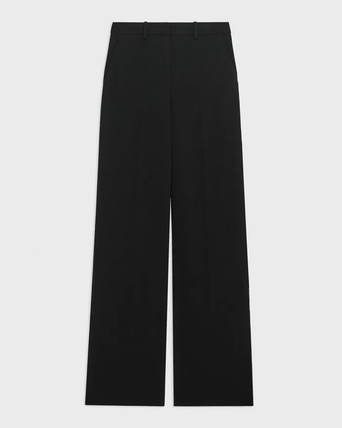 Women Theory Pants Relaxed Straight Pant In Admiral Crepe Black