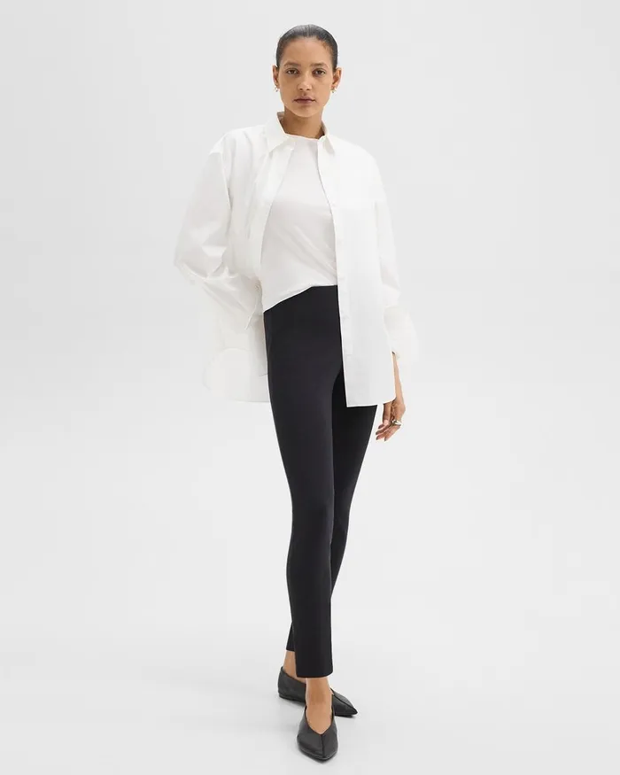 Women Theory Pants Skinny Legging In Scuba Black