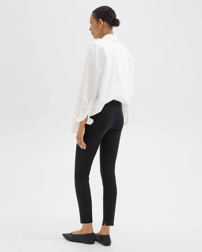 Women Theory Pants Skinny Legging In Scuba Black