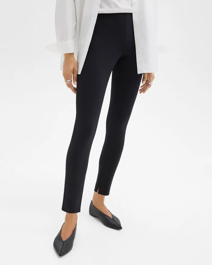 Women Theory Pants Skinny Legging In Scuba Black