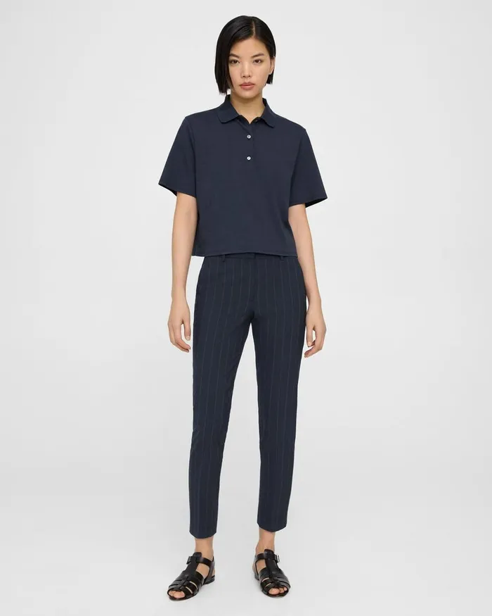 Women Theory Pants Treeca Pant In Good Wool Deep Navy