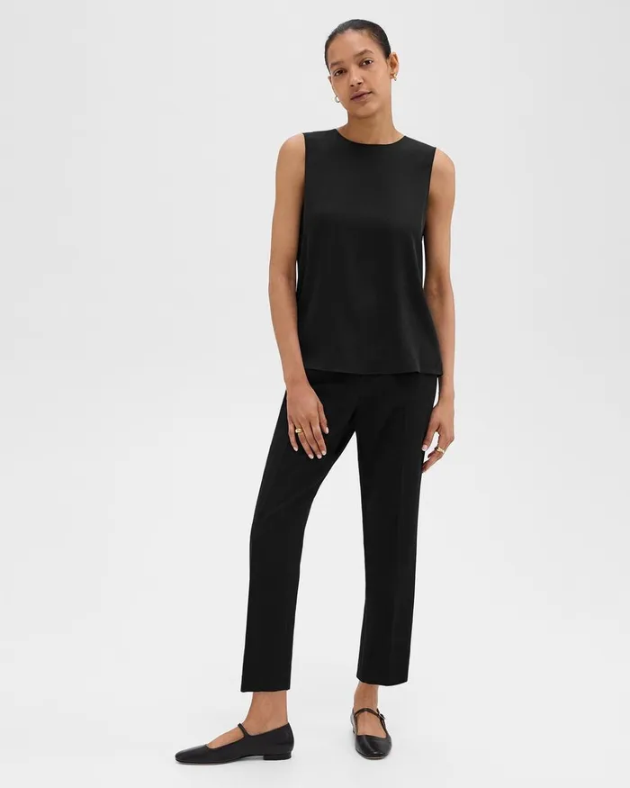Women Theory Pants Treeca PullOn Pant In Admiral Crepe Black