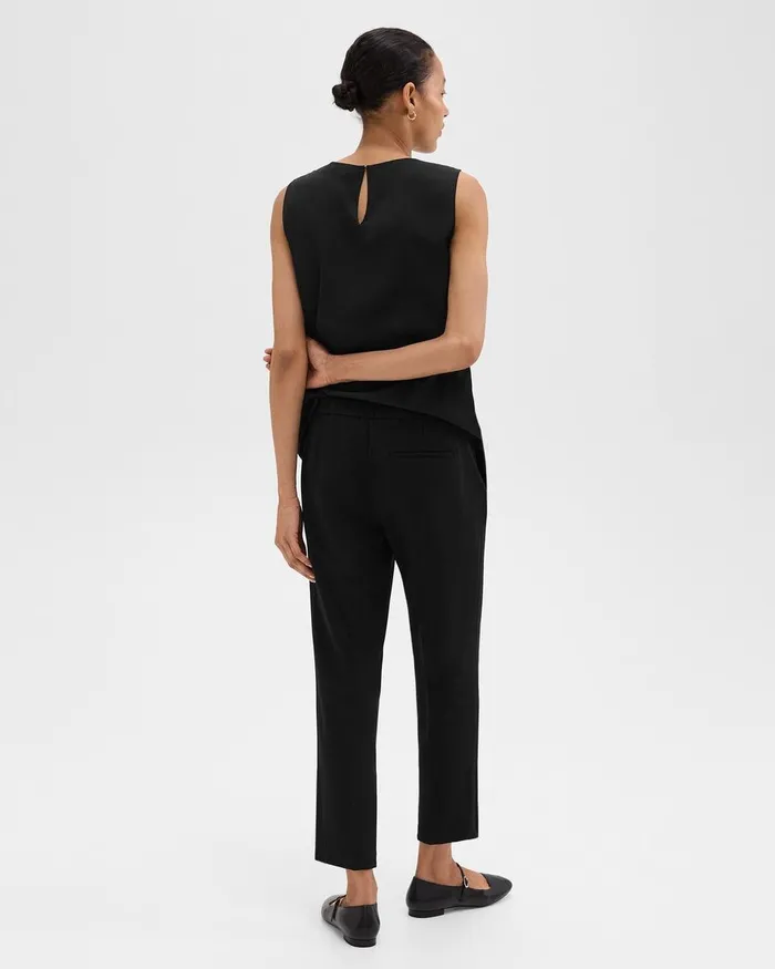 Women Theory Pants Treeca PullOn Pant In Admiral Crepe Black