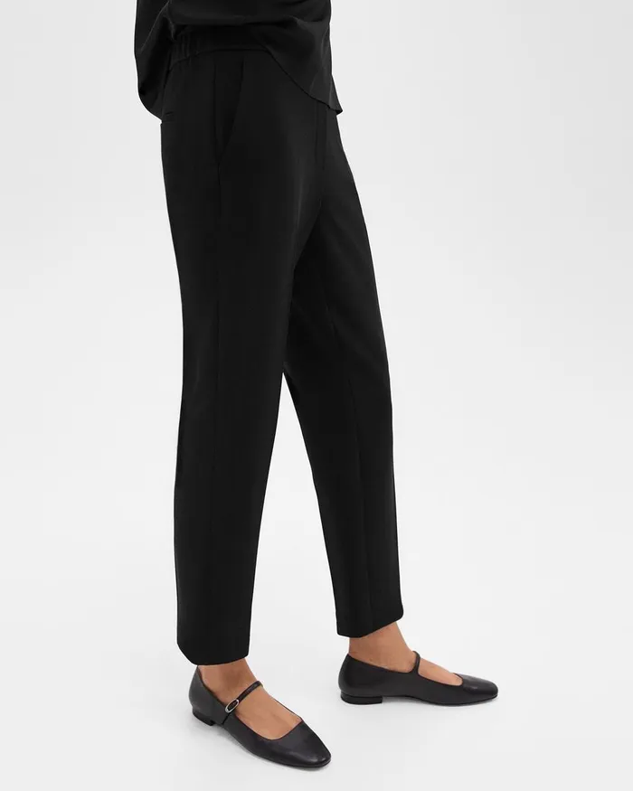 Women Theory Pants Treeca PullOn Pant In Admiral Crepe Black