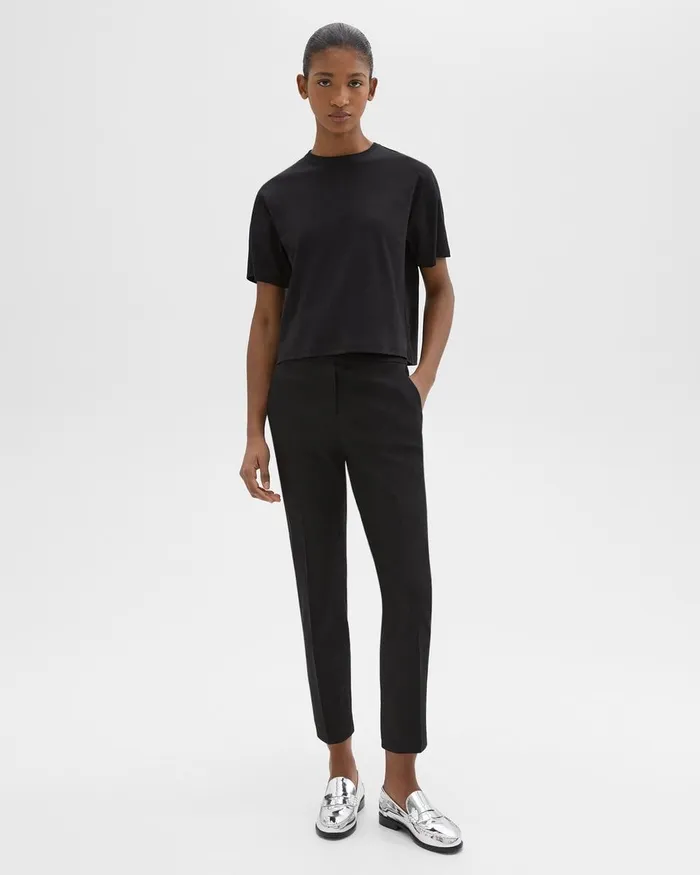 Women Theory Pants Treeca PullOn Pant In Good Linen Black