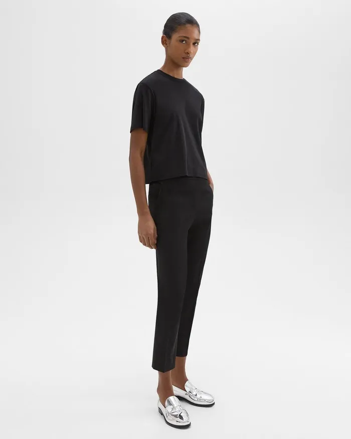 Women Theory Pants Treeca PullOn Pant In Good Linen Black