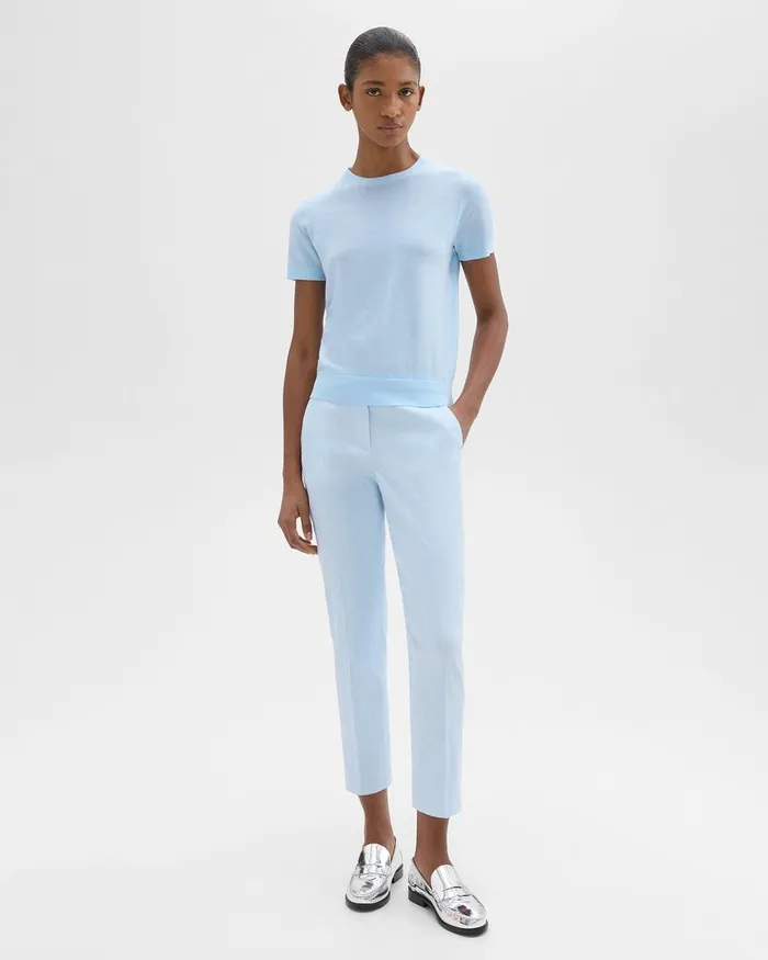 Women Theory Pants Treeca PullOn Pant In Good Linen Skylight