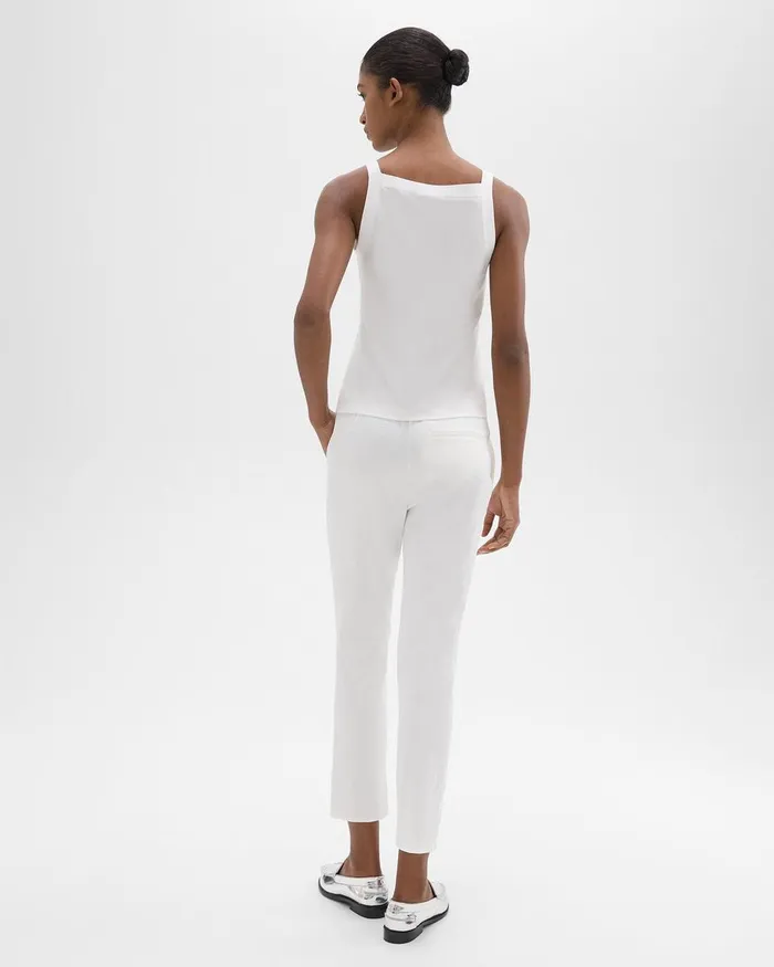 Women Theory Pants Treeca PullOn Pant In Good Linen White