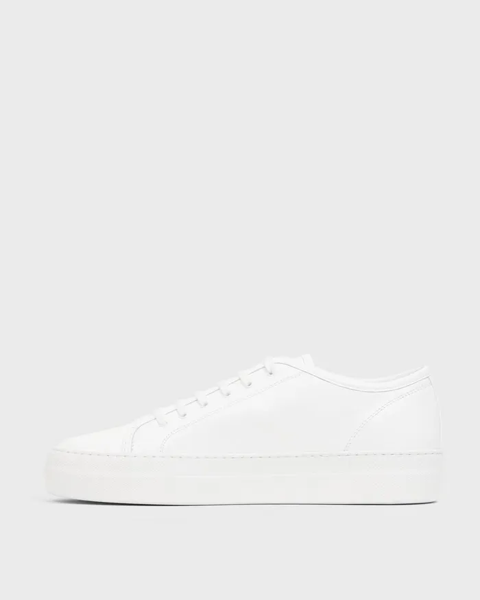 Women Theory Shoes Common Projects Tournament LowTop Super Platform Sneakers White