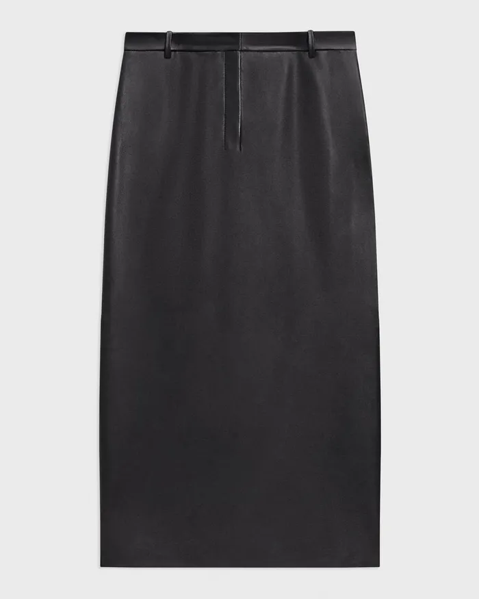 Women Theory Skirts Trouser Skirt In Leather Black