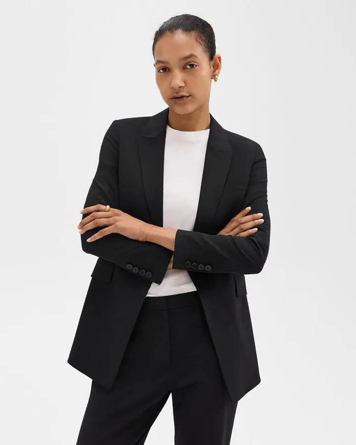 Women Theory Suits Etiennette Blazer In Good Wool Black