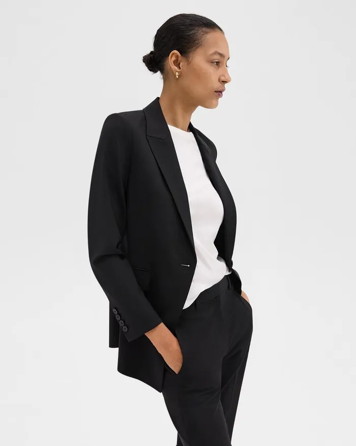 Women Theory Suits Etiennette Blazer In Good Wool Black