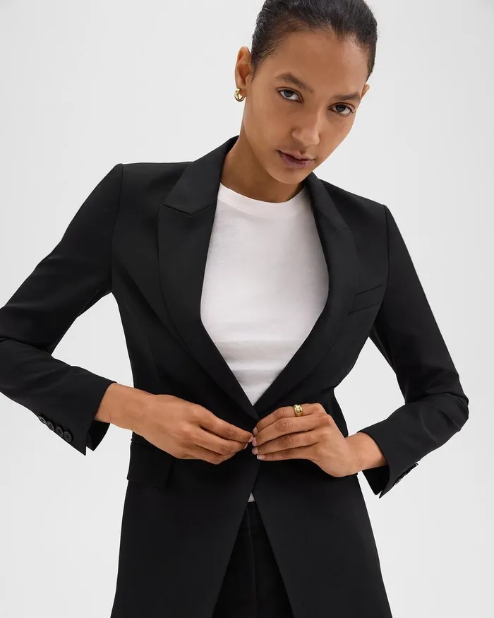 Women Theory Suits Etiennette Blazer In Good Wool Black