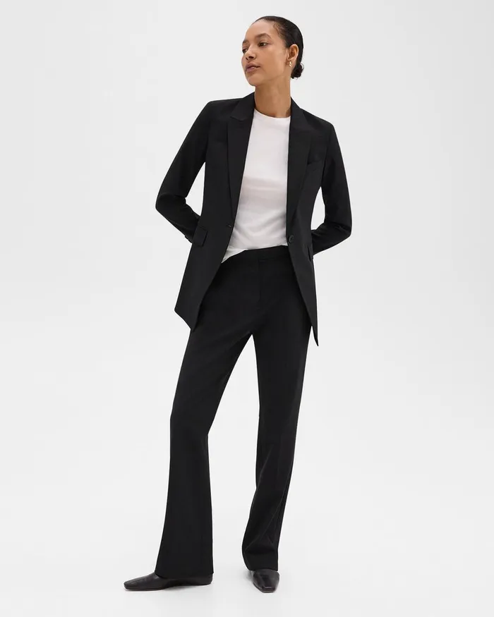 Women Theory Suits Etiennette Blazer In Good Wool Black