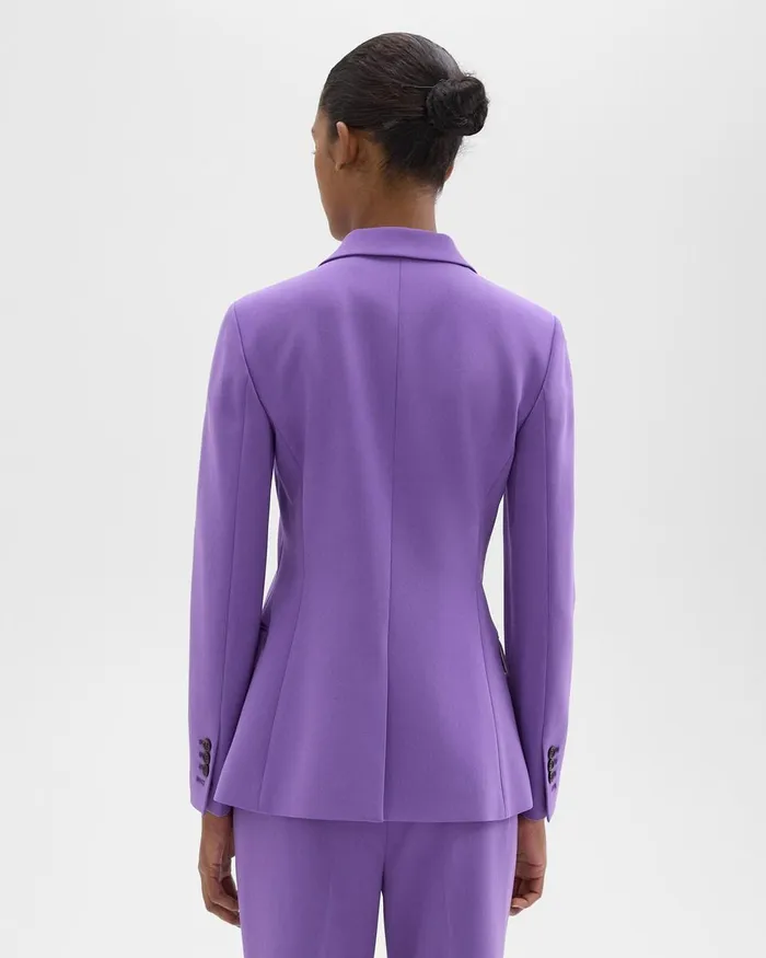 Women Theory Suits Staple Blazer In Admiral Crepe Bright Peony