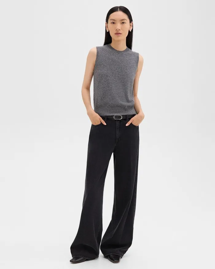 Women Theory Sweaters Cardigans Sweater Shell In Cashmere Husky