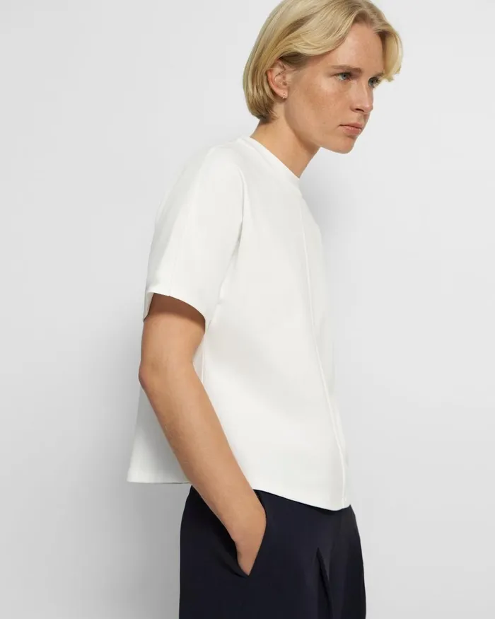 Women Theory TShirts Tank Tops Dolman Sleeve Tee In Cotton Jersey White