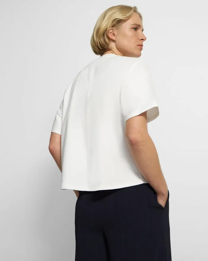 Women Theory TShirts Tank Tops Dolman Sleeve Tee In Cotton Jersey White