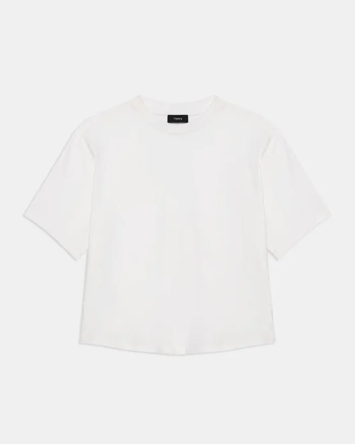 Women Theory TShirts Tank Tops Dolman Sleeve Tee In Cotton Jersey White