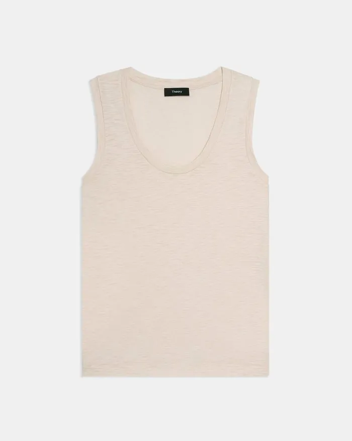 Women Theory TShirts Tank Tops Easy Tank Top In Organic Slub Cotton Canvas