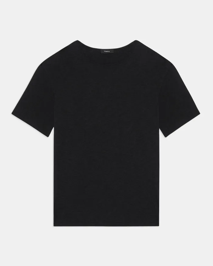 Women Theory TShirts Tank Tops Perfect Tee In Organic Slub Cotton Black