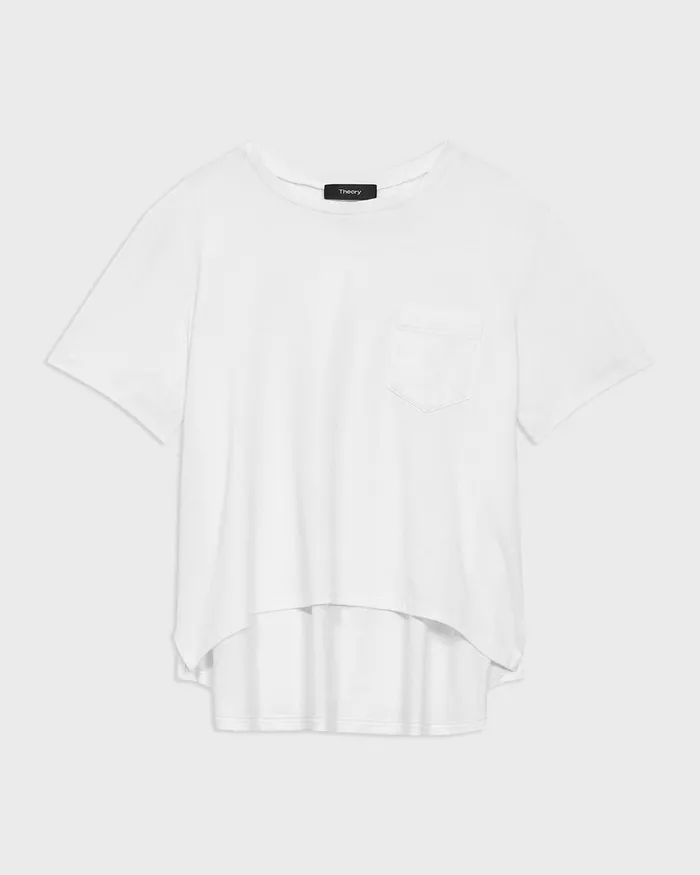 Women Theory TShirts Tank Tops Relaxed Tee In Organic Cotton White
