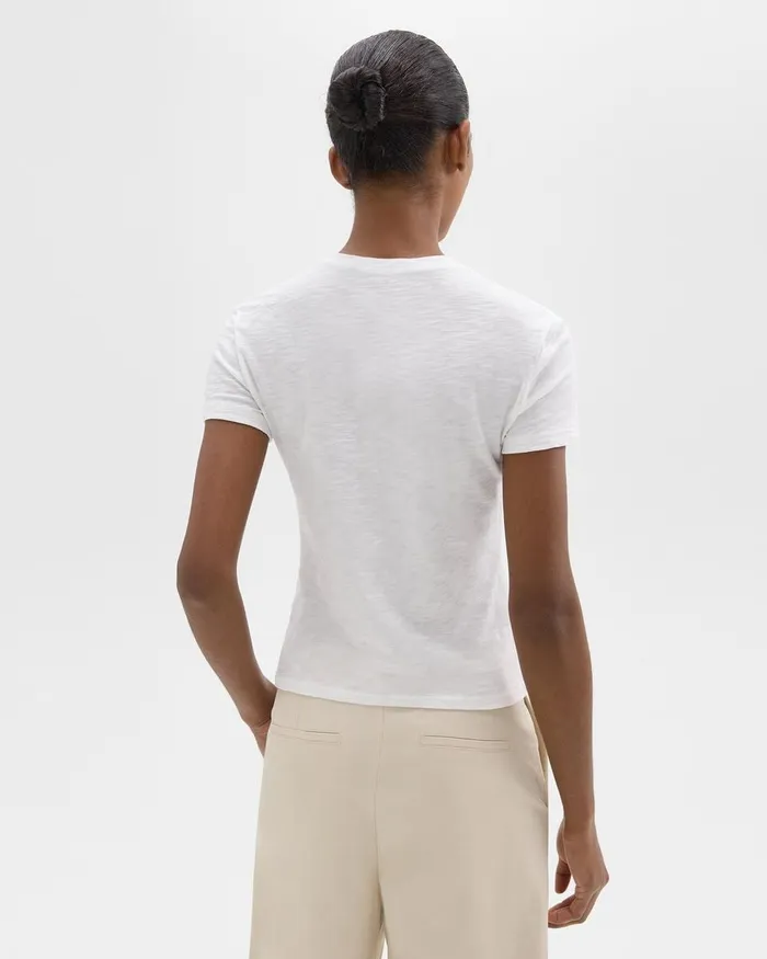 Women Theory TShirts Tank Tops Tiny Tee In Organic Slub Cotton White