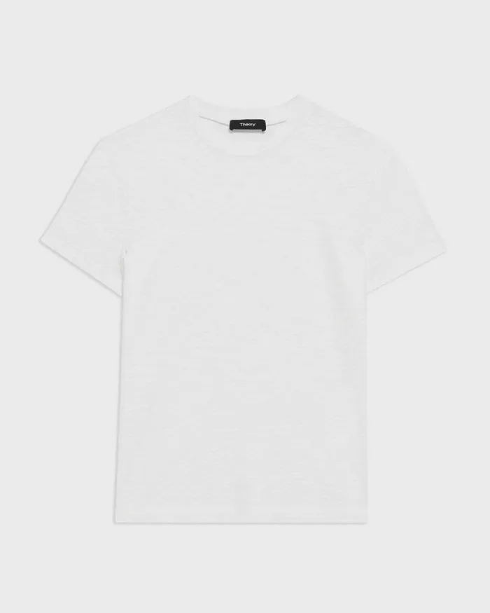 Women Theory TShirts Tank Tops Tiny Tee In Organic Slub Cotton White