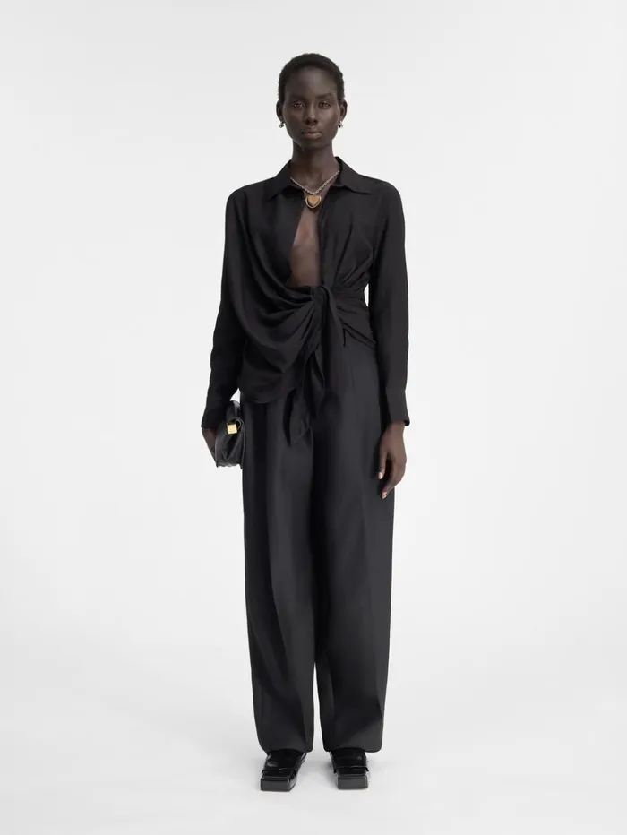 Women Tops and Shirts JACQUEMUS The Bahia Shirt Black