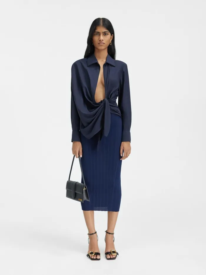 Women Tops and Shirts JACQUEMUS The Bahia Shirt Dark Navy