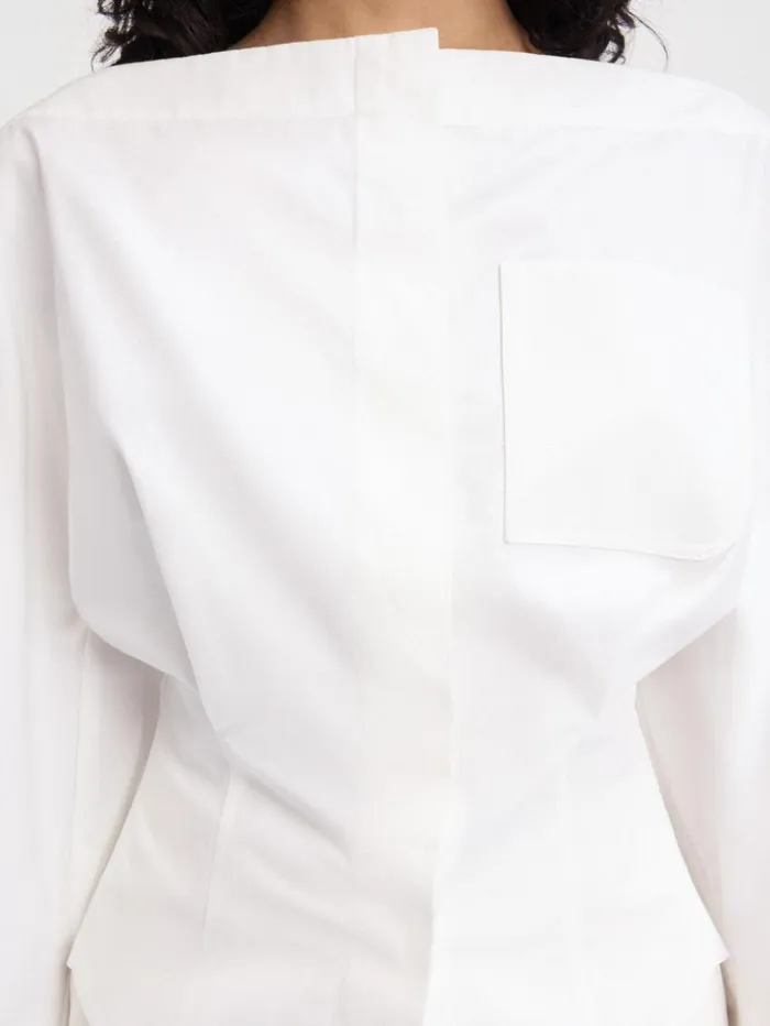 Women Tops and Shirts JACQUEMUS The Barco Shirt White Women Tops and Shirts JACQUEMUS The Barco Shirt White