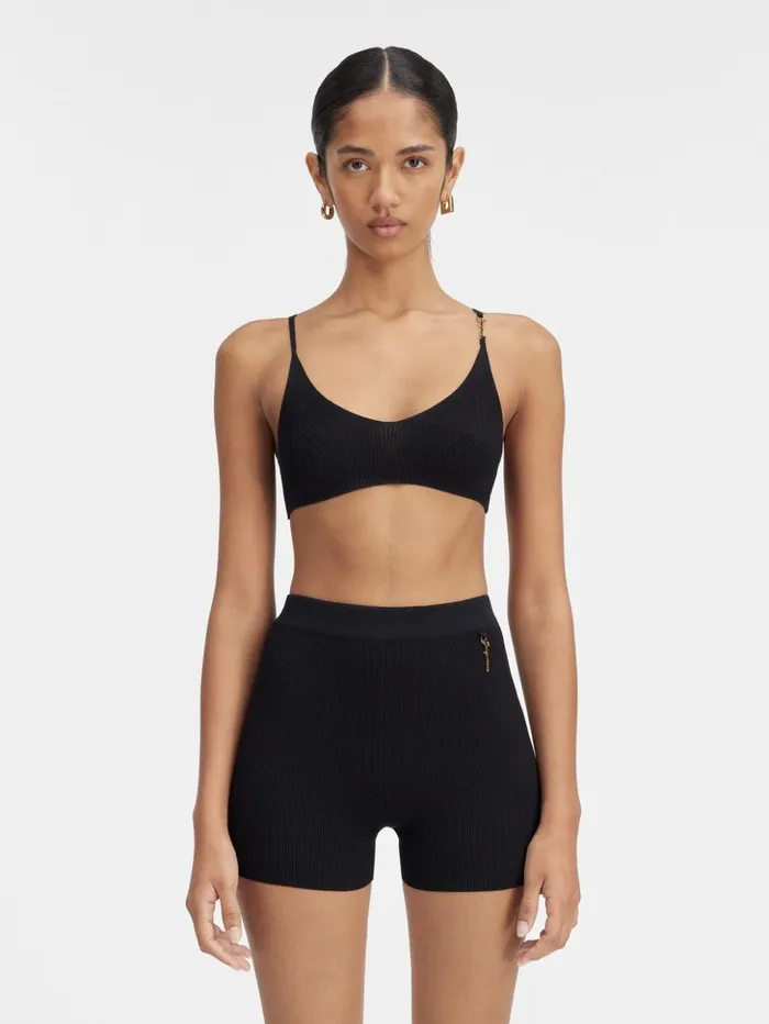 Women Tops and Shirts JACQUEMUS The Pral Bra Black