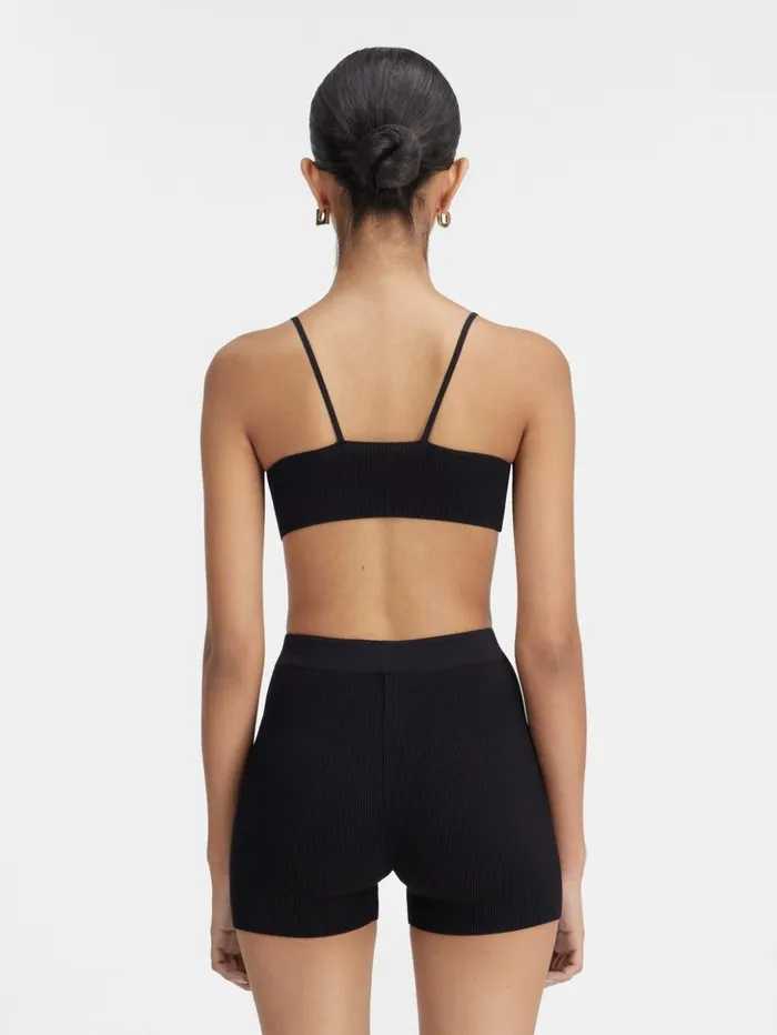 Women Tops and Shirts JACQUEMUS The Pral Bra Black Women Tops and Shirts JACQUEMUS The Pral Bra Black