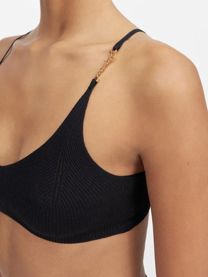Women Tops and Shirts JACQUEMUS The Pral Bra Black Women Tops and Shirts JACQUEMUS The Pral Bra Black