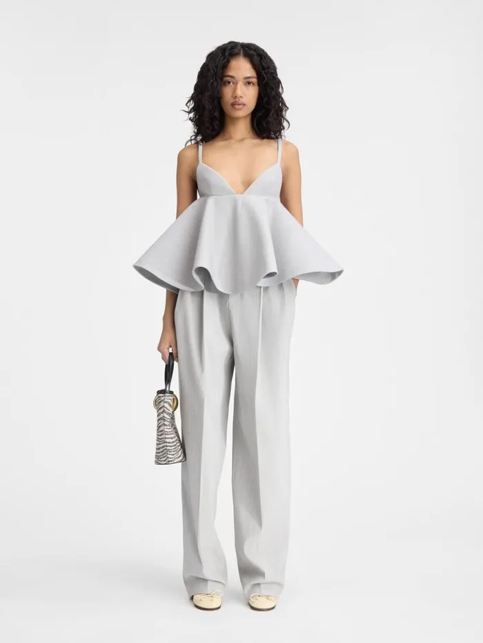 Women Tops and Shirts JACQUEMUS The Vela Top Light Grey