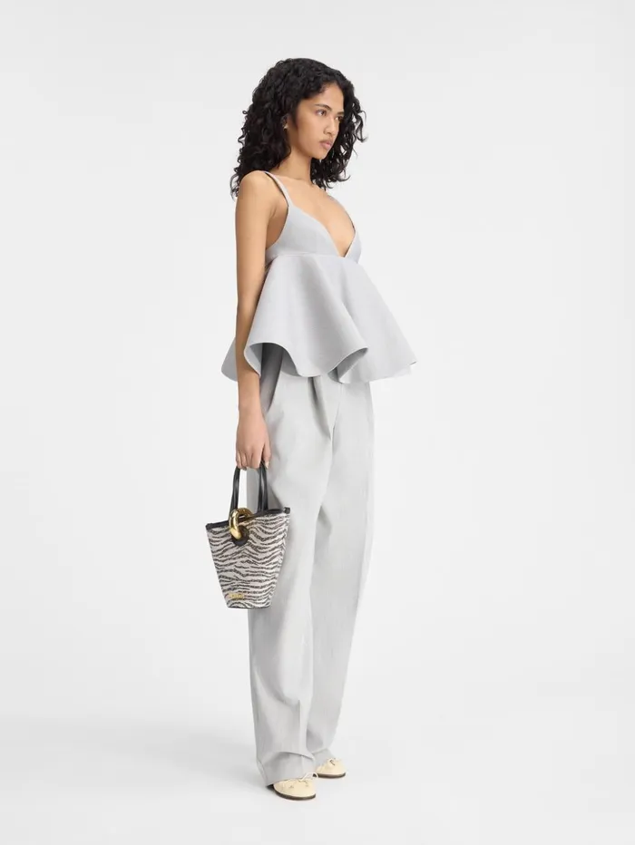 Women Tops and Shirts JACQUEMUS The Vela Top Light Grey Women Tops and Shirts JACQUEMUS The Vela Top Light Grey