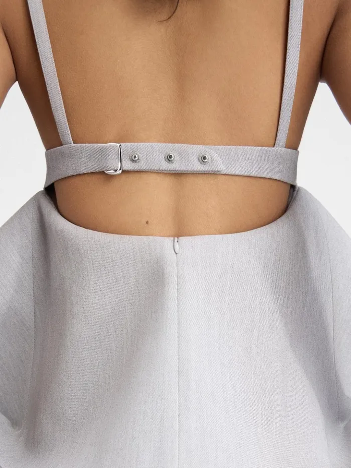 Women Tops and Shirts JACQUEMUS The Vela Top Light Grey Women Tops and Shirts JACQUEMUS The Vela Top Light Grey
