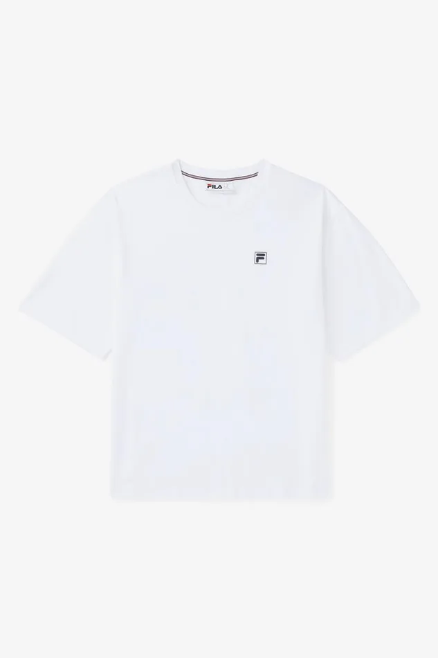 Women Tops and TShirts Fila Country Club Golf Course Map Box Tee 100 White