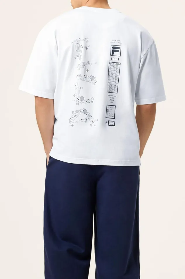 Women Tops and TShirts Fila Country Club Golf Course Map Box Tee 100 White Women Tops and TShirts Fila Country Club Golf Course Map Box Tee 100 White