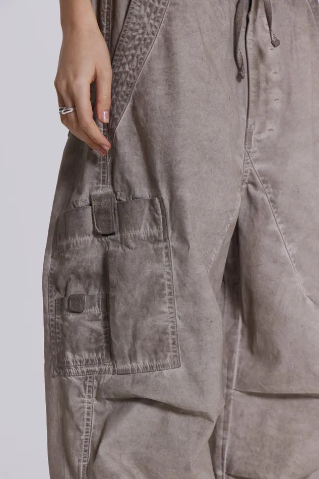 Women Tops Jaded London Shop Stone Oil Wash Parachute Pants