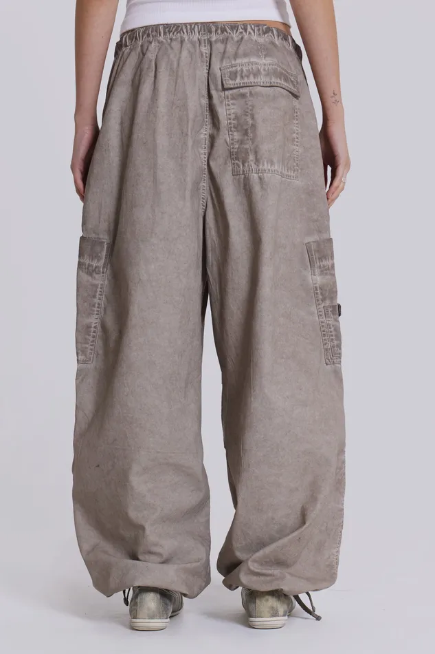 Women Tops Jaded London Shop Stone Oil Wash Parachute Pants