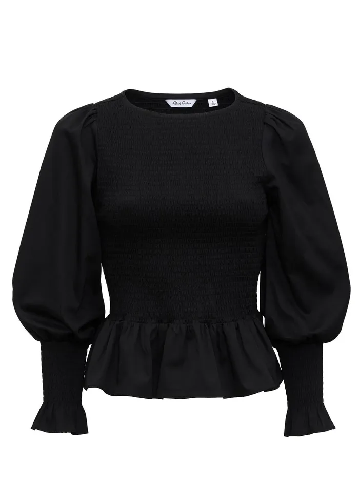 Women Tops Robert Graham MACIE BLOUSE Black