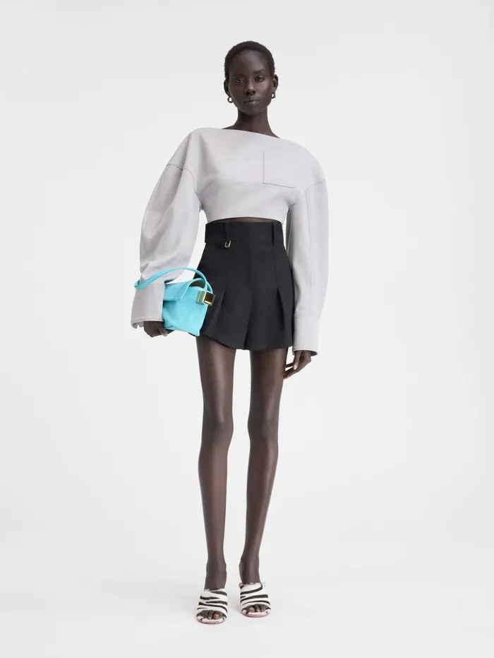 Women Trousers and Shorts JACQUEMUS The Bari Shorts Black