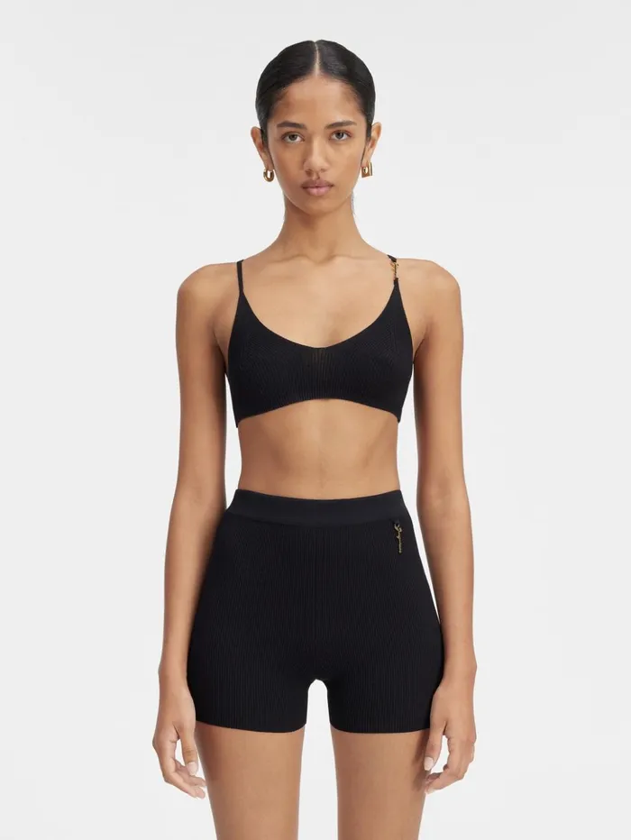 Women Trousers and Shorts JACQUEMUS The Pral Shorts Black