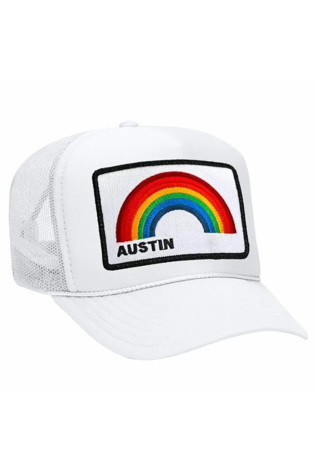 Women Trucker Hats Aviator Nation AUSTIN RAINBOW TRUCKER HAT Women Trucker Hats Aviator Nation AUSTIN RAINBOW TRUCKER HAT