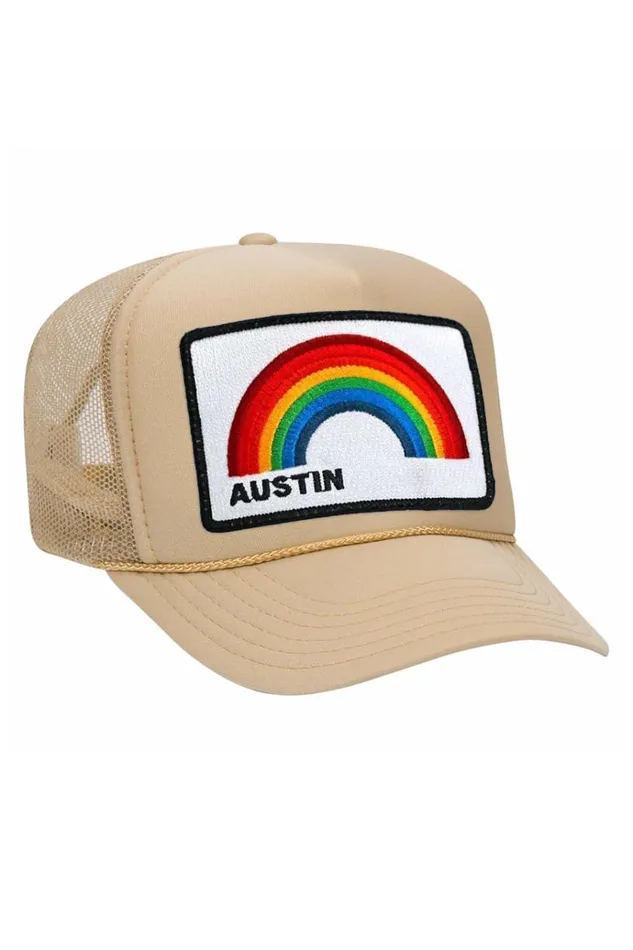 Women Trucker Hats Aviator Nation AUSTIN RAINBOW TRUCKER HAT Women Trucker Hats Aviator Nation AUSTIN RAINBOW TRUCKER HAT