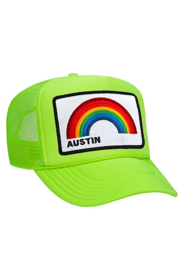 Women Trucker Hats Aviator Nation AUSTIN RAINBOW TRUCKER HAT Women Trucker Hats Aviator Nation AUSTIN RAINBOW TRUCKER HAT