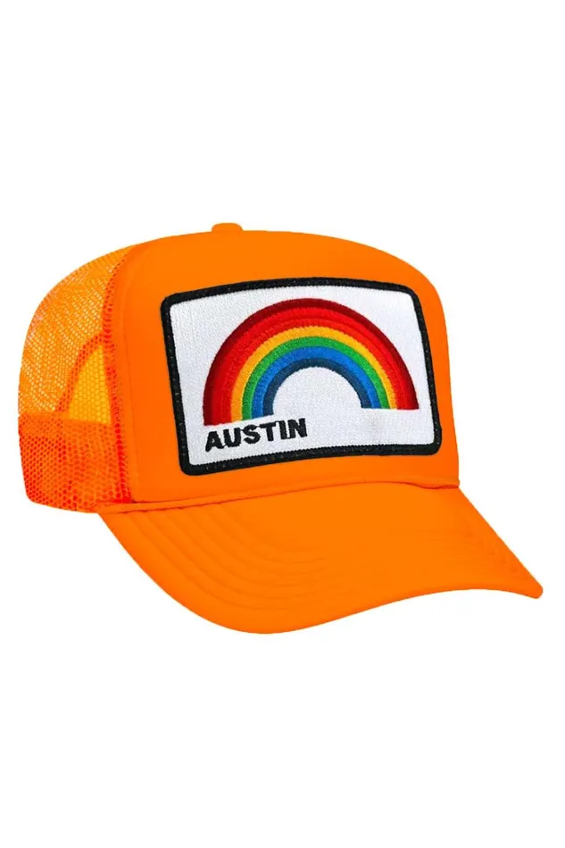Women Trucker Hats Aviator Nation AUSTIN RAINBOW TRUCKER HAT Women Trucker Hats Aviator Nation AUSTIN RAINBOW TRUCKER HAT